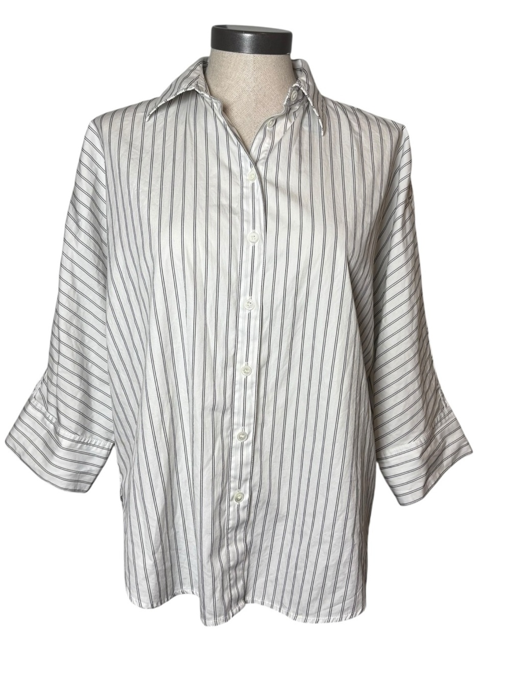 Madewell Striped Oversized Button Down Shirt Cotton Small Coastal